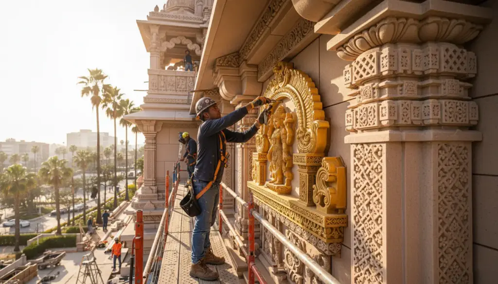 hindu temple interior design
