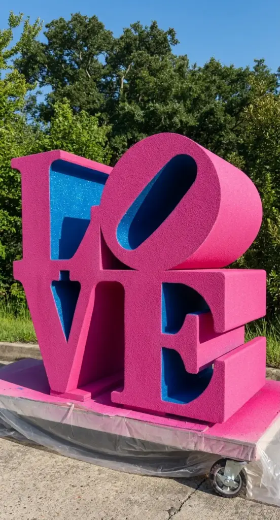 Instalación independiente de la letra LOVE