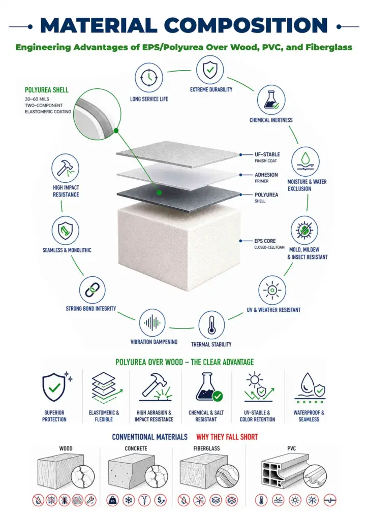 Composición del material