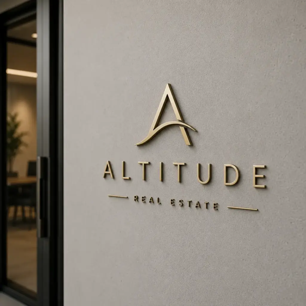 Logotipos de letras metálicas pequeñas 1