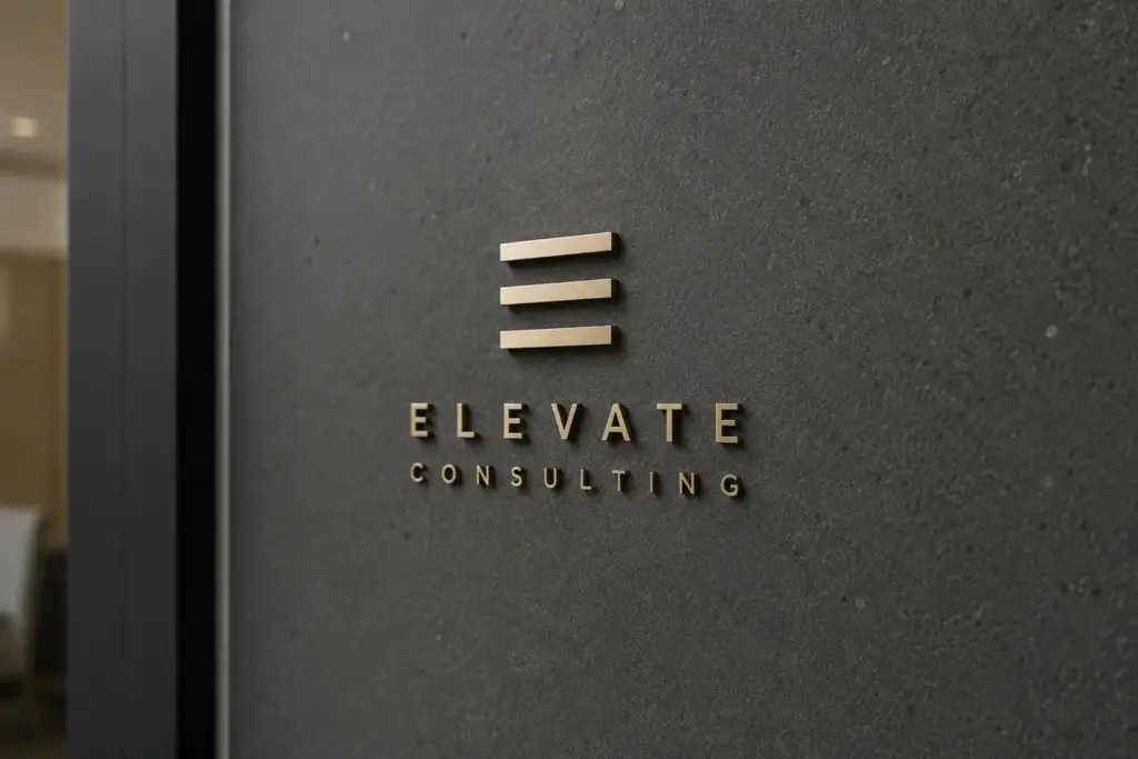 Logotipos de letras metálicas pequeñas 9